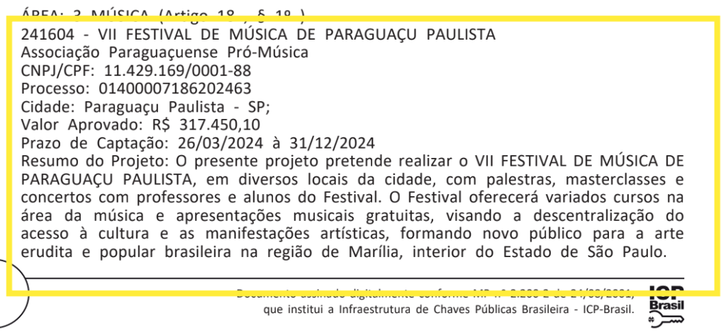 Festival de Musica de Paraguacu Paulista