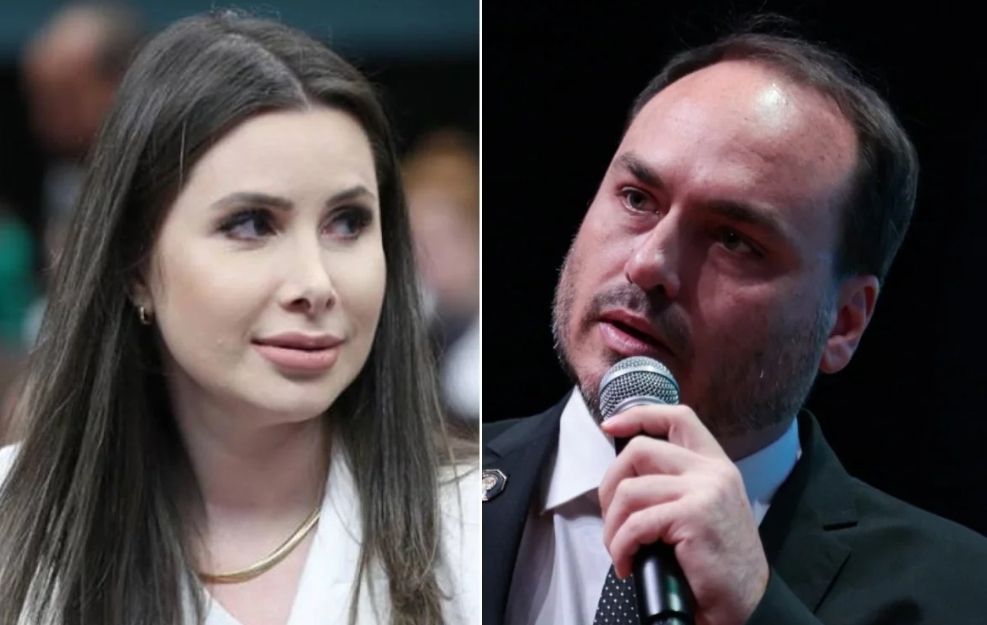 CRUZADO DE DIREITA 4 Dep Carolina Detoni (PL-SC) e o vereador Carlos Bolsonaro (PL-RJ)