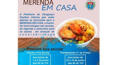 Merenda em Casa, entrega de Marmitex a Alunos de Paraguaçu Paulista