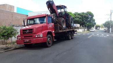 Veículo Furtado, de propriedade da empresa Agroterenas, foi recuperado na manhã desta quinta-feira (11).