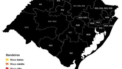 mapa rs bandeira preta