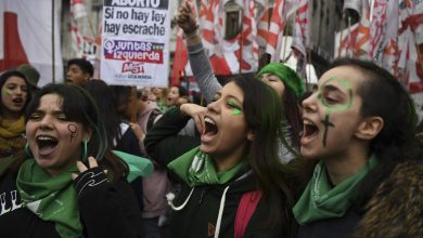 Manifestação pró aborto na Argentina