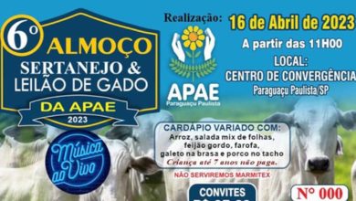 6° Almoço Sertanejo e Leilão de Gado da APAE de Paraguaçu Paulista