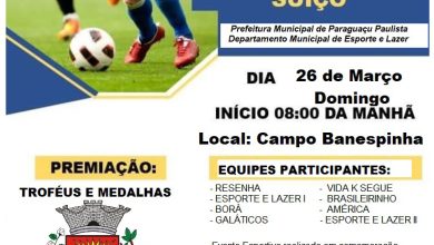 Torneio de Futebol Suíço em Paraguaçu Paulista