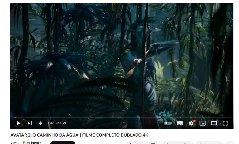 Avatar 2: O Caminho da Água é publicado completo no  em 4K