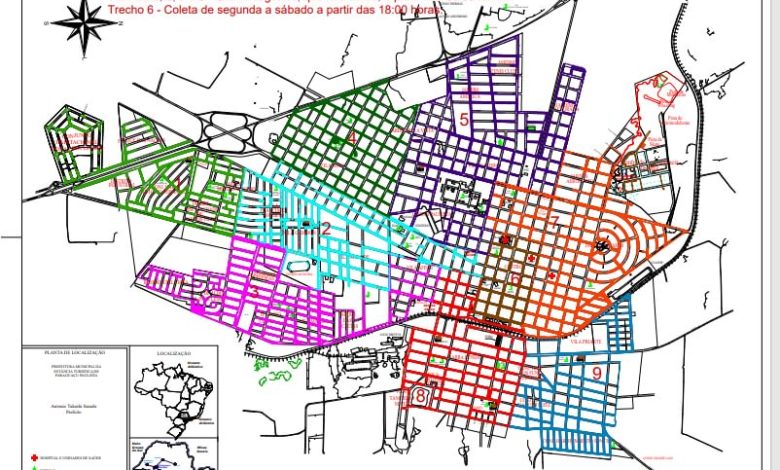 Mapa da coleta de lixo de Paraguaçu Paulista: confira os locais com alterações