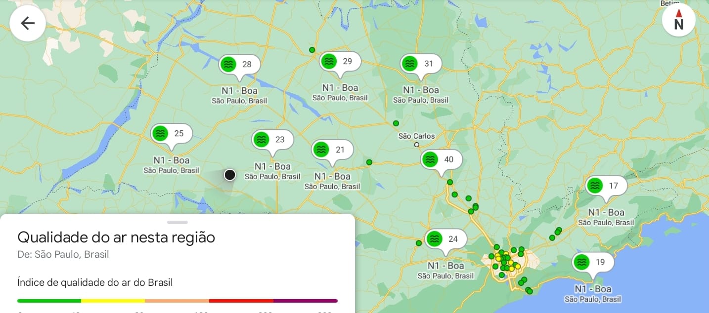 Estado de SP disponibiliza em tempo real dados sobre qualidade do ar no Google Maps