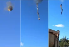 Tragédia aérea em Praia Grande, Santa Catarina, leva ao menos 4 vítimas fatais após aeronave pegar fogo em pleno ar e cair sobre a praia, causando danos e destruição.
