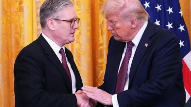President Trump and UK Prime Minister Keir Starmer announce historic US-UK trade deal at White House press conference. Trump hails agreement as 'the biggest ever'.