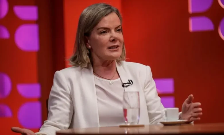 Gleisi Hoffmann, Brazil's Minister of Political Articulation, sparks controversy with scathing rebuke of opposition senator, fueling debate on loyalty to the nation's interests vs. political agenda.