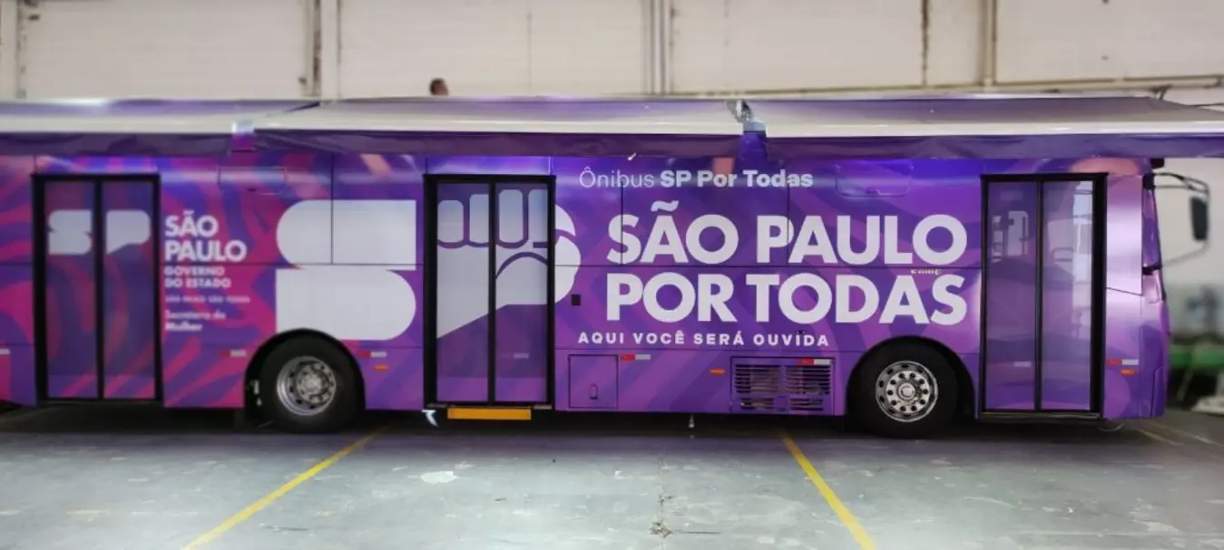 Ônibus SP Por Todas no Rodeio de Piracicaba! Serviços itinerantes de apoio jurídico e psicossocial para mulheres garantem um ambiente mais seguro e acolhedor nos dias 8 e 9 de agosto.