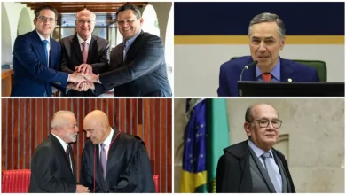 Apoio incondicional de figuras influentes aos ministros do STF, apesar de sanções e críticas. Análise da aliança entre a elite jurídica e Moraes, com foco em conveniência política e corporativismo.
