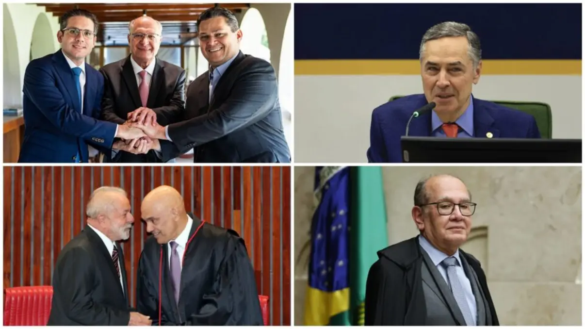 Apoio incondicional de figuras influentes aos ministros do STF, apesar de sanções e críticas. Análise da aliança entre a elite jurídica e Moraes, com foco em conveniência política e corporativismo.