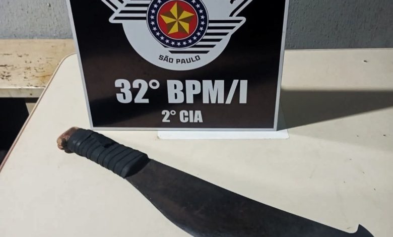 Homem é Preso em Flagrante com Facão por Violência Doméstica em Paraguaçu Paulista 1 Violencia Domestica Paraguacu Paulista