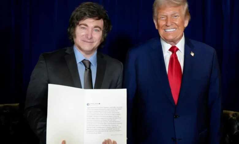 Trump sugere comprar carne argentina para conter inflação nos EUA 1 Donald Trump sugere comprar carne da Argentina para conter inflação nos EUA, após reunião com o presidente argentino Javier Milei.