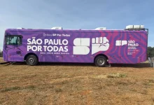 Ônibus SP Por Todas percorre o litoral paulista, oferecendo orientação e apoio às vítimas de violência, promovendo segurança e igualdade de gênero durante a temporada de verão.