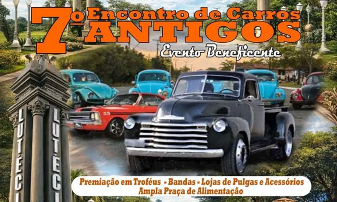 Lutécia Recebe 7º Encontro de Carros Antigos em Abril 6 Lutécia sediará o 7º Encontro de Carros Antigos em 19 de abril na Praça Arlindo Eiras. Clássicos, gastronomia, "mercado de pulgas" e solidariedade esperam por você!