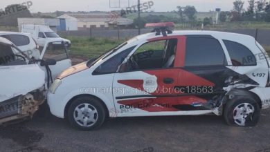 Acidente na SP-284 em João Ramalho atinge viatura policial