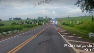 homem atropelado em Paraguacu Paulista