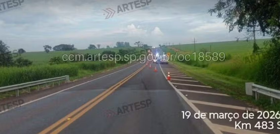 homem atropelado em Paraguacu Paulista