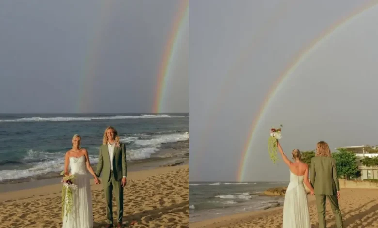 Um casamento em Porto Rico parecia arruinado por uma tempestade, mas a natureza surpreendeu com um arco-íris duplo. Veja essa história viral de amor e resiliência.