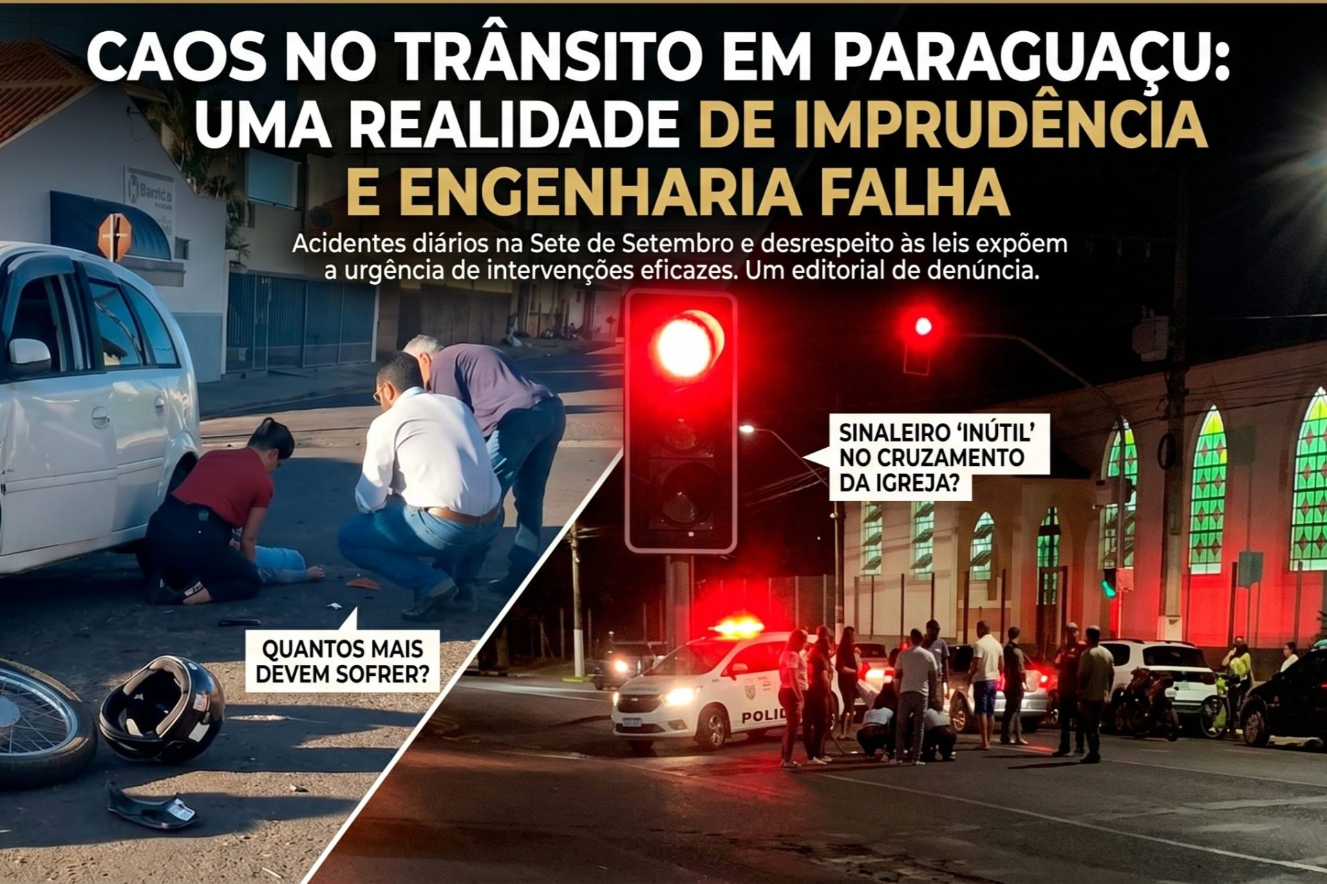 Caos no Transito de Paraguacu Engenharia Falha e Imprudencia
