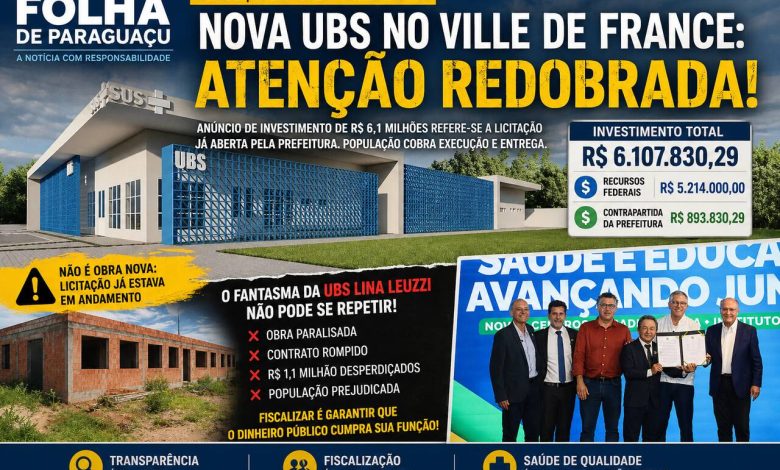 Materia editorial Folha de Paraguacu UBS Ville de France ESF Lina Leuzzi