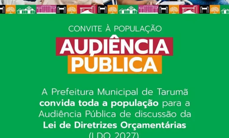 A Prefeitura de Paraguaçu Paulista convoca a população para a Audiência Pública da LDO 2027. Participe e ajude a definir as prioridades do nosso município.