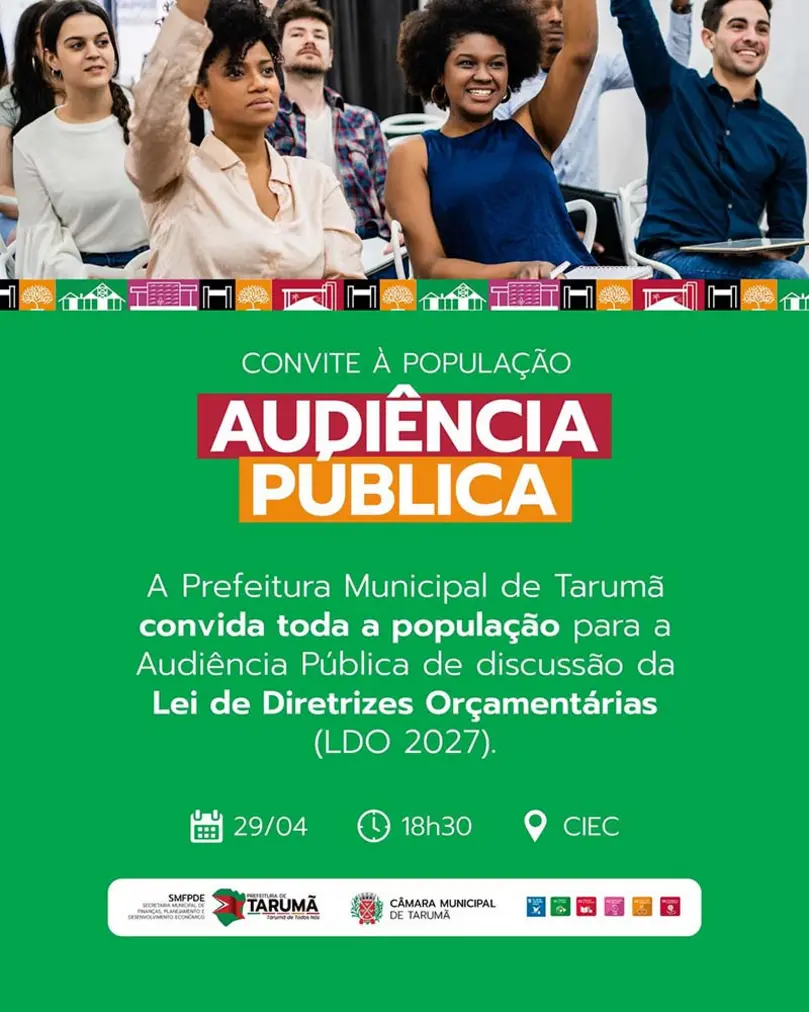 A Prefeitura de Paraguaçu Paulista convoca a população para a Audiência Pública da LDO 2027. Participe e ajude a definir as prioridades do nosso município.