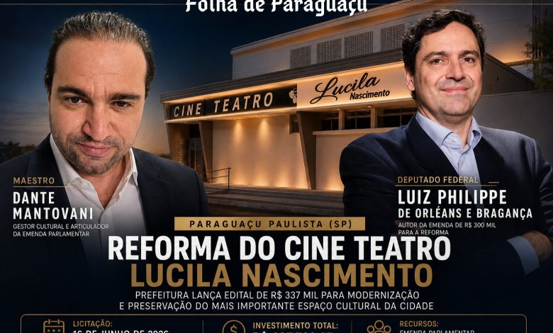 Reforma do Cine Teatro: Prefeitura Lança Edital de R$ 337 Mil 1 Reforma