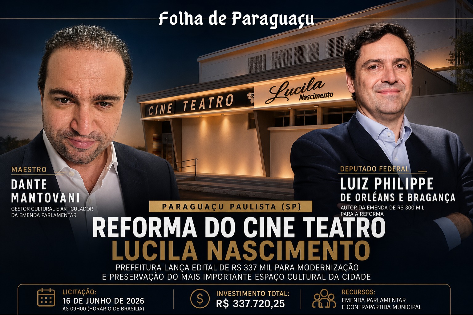 Reforma do Cine Teatro: Prefeitura Lança Edital de R$ 337 Mil 6 Reforma