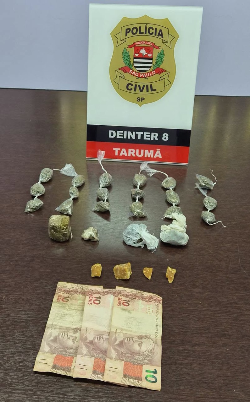 Trafico de drogas Policia Civil SP Taruma Apreensao de menor Fundacao Casa Marilia Seguranca Publica Noticias Policiais