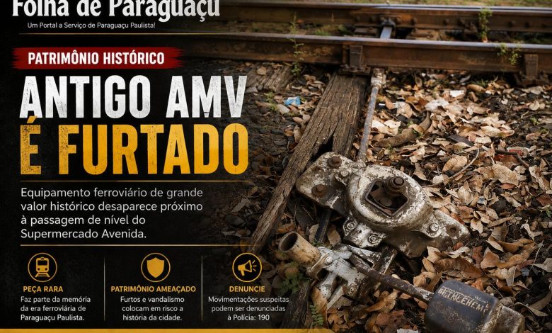Furto de AMV Histórico Alerta para Segurança nos Trilhos em Paraguaçu 1 antigo amv furtado