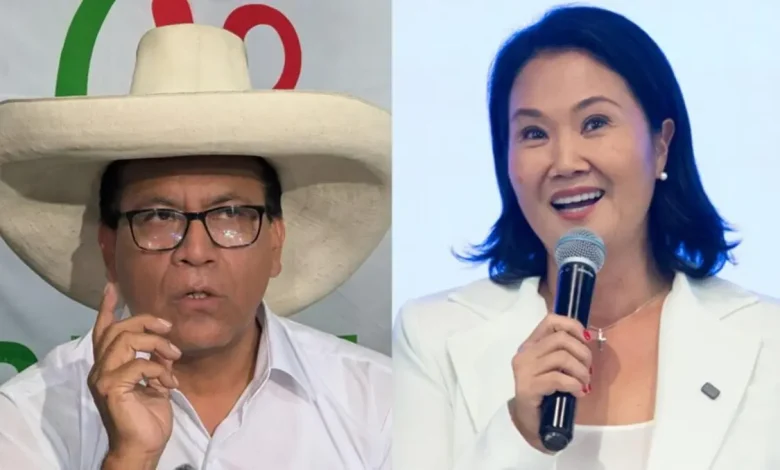 Keiko Fujimori e o esquerdista Roberto Sánchez disputam o segundo turno das eleições presidenciais no Peru, marcado para o dia 7 de junho.