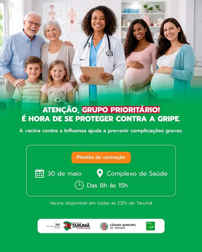 A Folha de Paraguaçu acompanha a mobilização em Tarumã para a vacinação contra a Influenza. Saiba a importância da dose e onde se proteger.