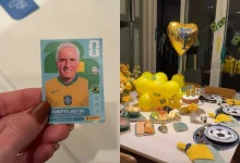 O empresário Roberto Justus foi surpreendido com uma festa inspirada na Copa do Mundo 2026, com direito a taça personalizada e decoração exclusiva.