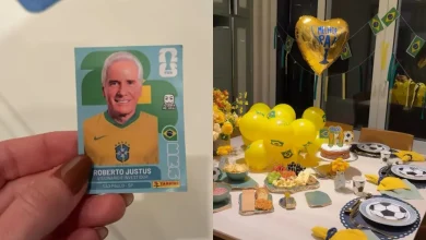 O empresário Roberto Justus foi surpreendido com uma festa inspirada na Copa do Mundo 2026, com direito a taça personalizada e decoração exclusiva.