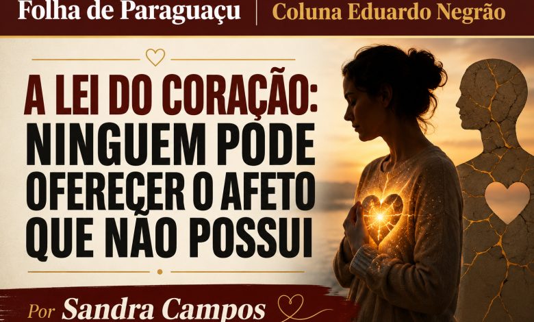 A LEI DO CORAÇÃO: NINGUÉM PODE OFERECER O AFETO QUE NÃO POSSUI 3 A Lei do Coração