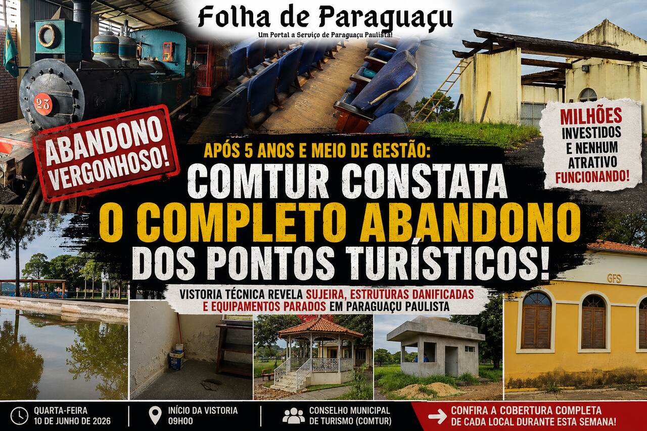Em vistoria, COMTUR constata o completo abandono dos atrativos turísticos de Paraguaçu 6 Capa Materia COMTUR
