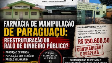 Escandalo na Farmacia de Paraguacu Pregao de 550 Mil