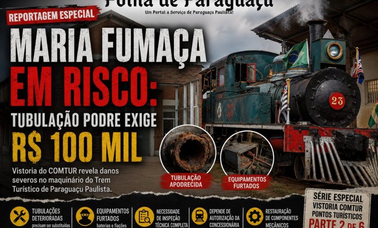 Maria Fumaça em Risco: Tubulação Podre Exige R$ 100 Mil 1 Maria Fumaca Reportagem