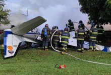 queda de aviao em Marilia