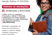 A Prefeitura de Tarumã abriu inscrições para o processo seletivo de estágio em 2026, com vagas para estudantes de ensino técnico e superior da região. Garanta sua chance de experiência na administração pública. Inscreva-se já!