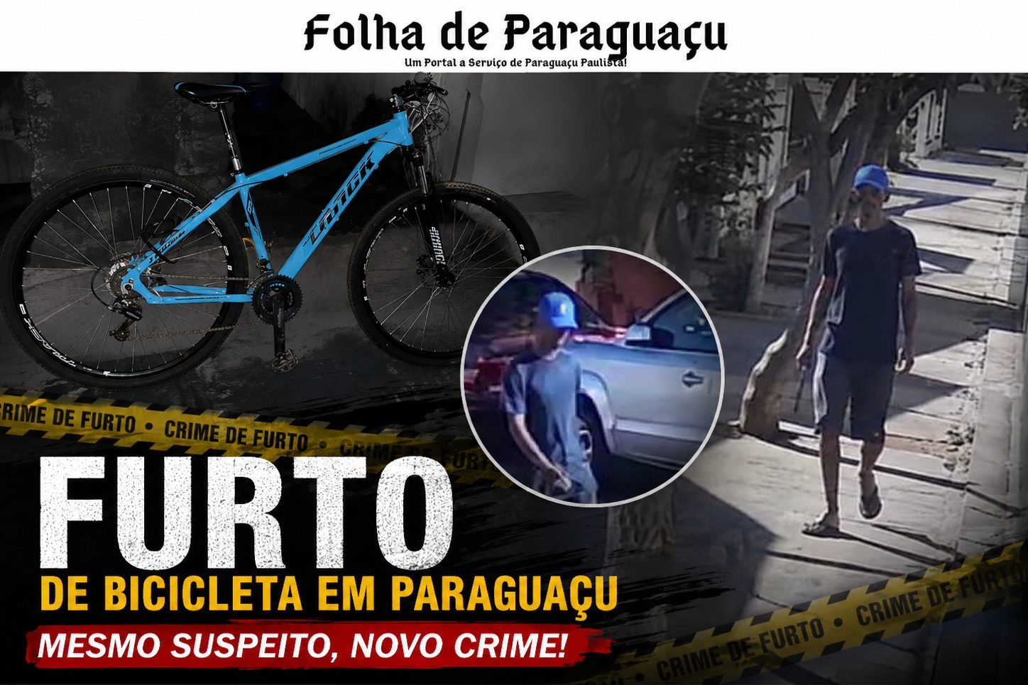 Furto de Bicicleta em Paraguaçu Paulista: Câmeras Flagram Meliante 6 ChatGPT Image 20 de jul. de 2026 10 36 19