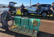 Uma ação ostensiva do TOR resultou na apreensão de mais de 150 kg de maconha em Tarumã. O entorpecente estava sendo transportado em um veículo.