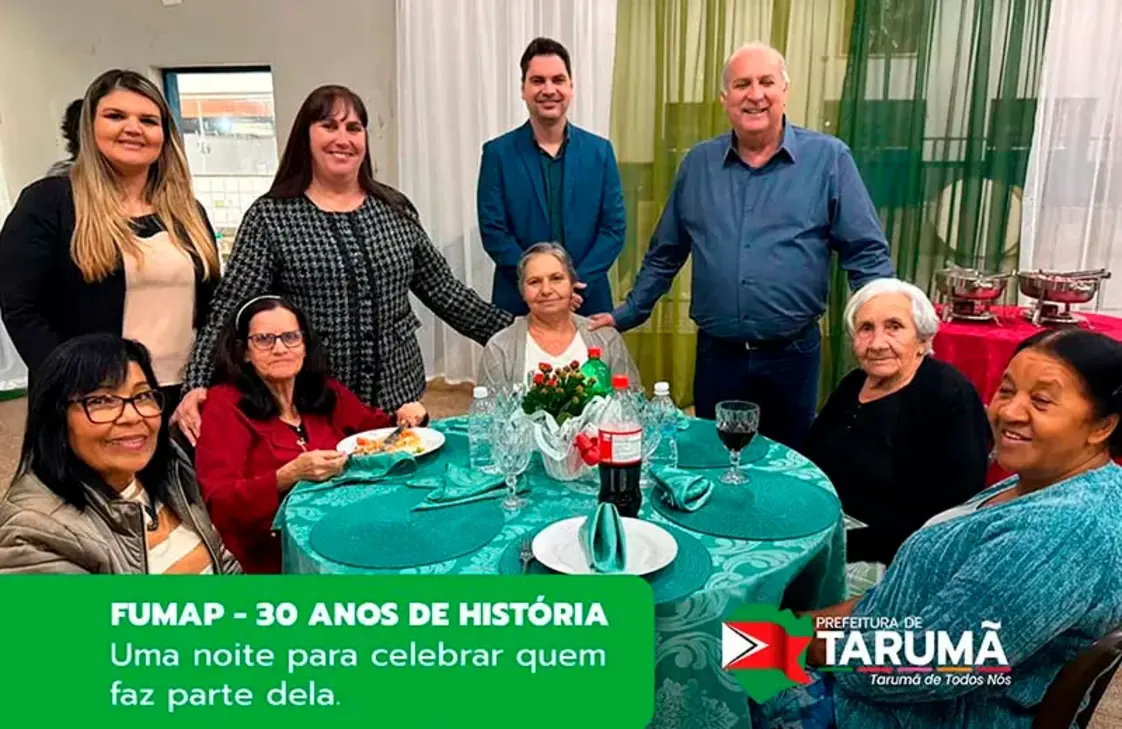 O FUMAP de Tarumã celebrou seu 30º aniversário em um jantar especial, reconhecendo a trajetória de servidores aposentados e a importância da autarquia.
