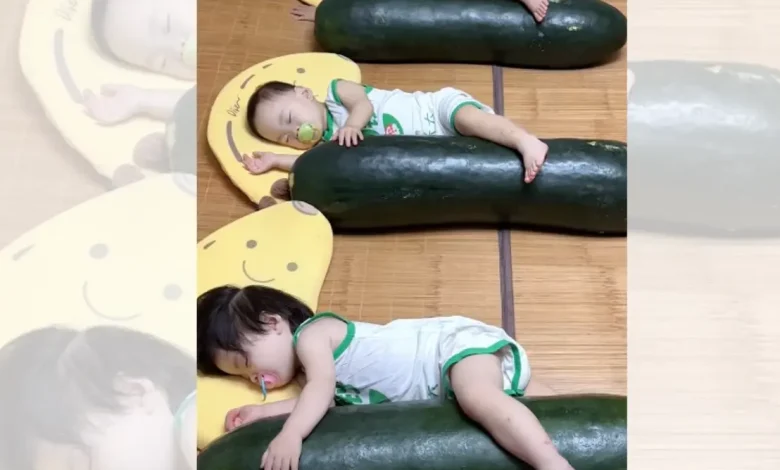 Uma tendência curiosa surge na China: pais estão usando melões gigantes como piscinas improvisadas para aliviar o calor intenso em bebês. Veja os detalhes.