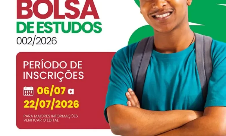 Estão abertas as inscrições para o processo de bolsas de estudo 002/2026. Confira os requisitos e garanta sua oportunidade de formação acadêmica.