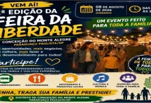 A 2ª Feira da Liberdade acontece neste sábado em Conceição do Monte Alegre. Confira atrações, gastronomia e oportunidades para toda a família.