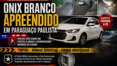 Onix Branco Usado em Furtos a Obras e Apreendido na Ulisses Guimaraes